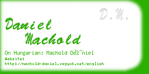 daniel machold business card